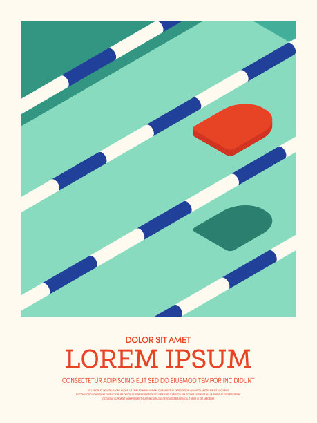 游泳运动复古复古风格海报图片下载