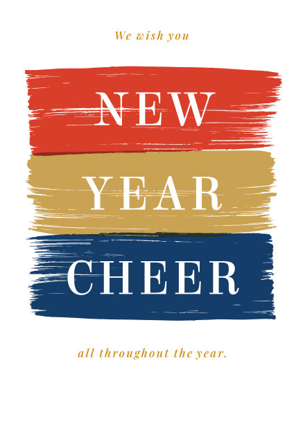 新年贺卡与手绘笔触。图片下载