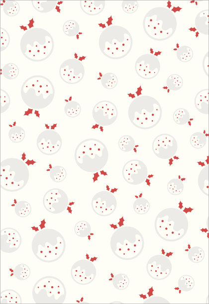 圣诞布丁图标重复模式。图片下载