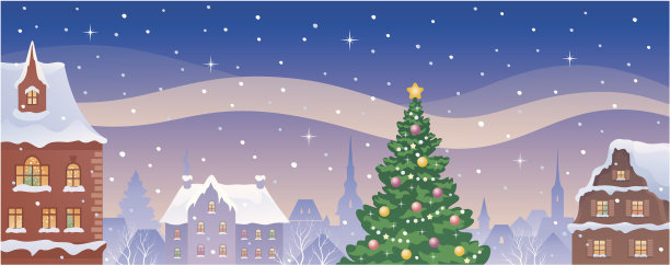 圣诞小镇的全景图片下载