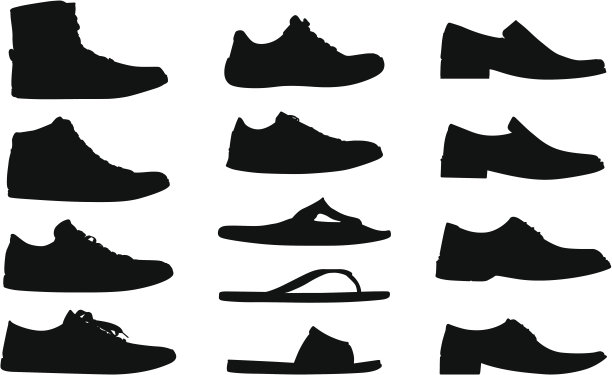 男人的鞋子轮廓图片下载