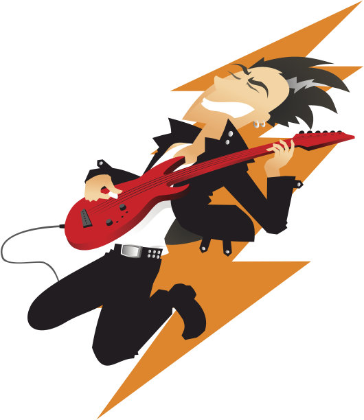摇滚吉他手独奏图片下载