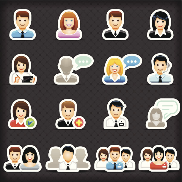 人物图标组图片下载