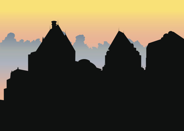 温哥华天际线轮廓图片下载