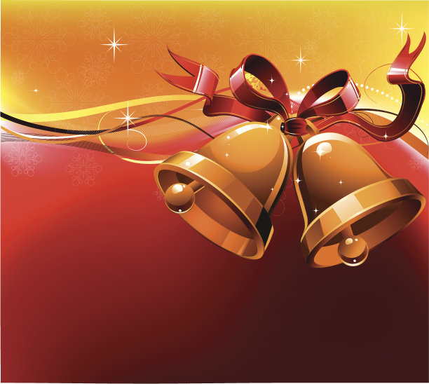 带铃铛的圣诞背景图片下载