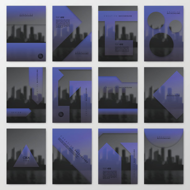 宣传册模板布局，封面设计，商业年度报告，传单，杂志图片下载