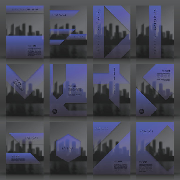 宣传册模板布局，封面设计，商业年度报告，传单，杂志图片下载