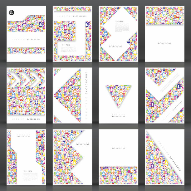 宣传册模板布局，封面设计，商业年度报告，传单，杂志图片下载