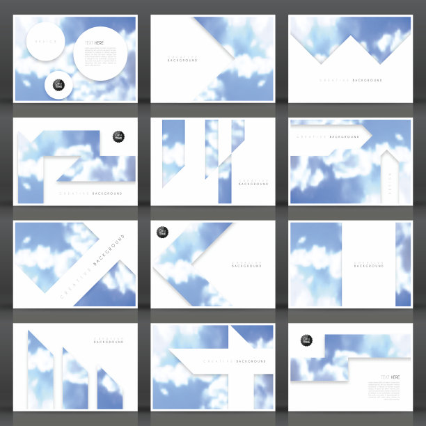 宣传册模板布局，封面设计，商业年度报告，传单，杂志图片下载