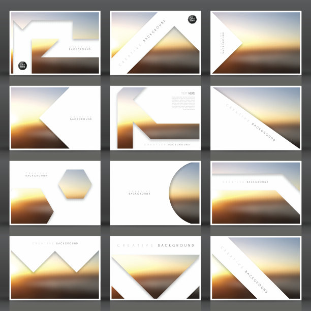 宣传册模板布局，封面设计，商业年度报告，传单，杂志图片下载
