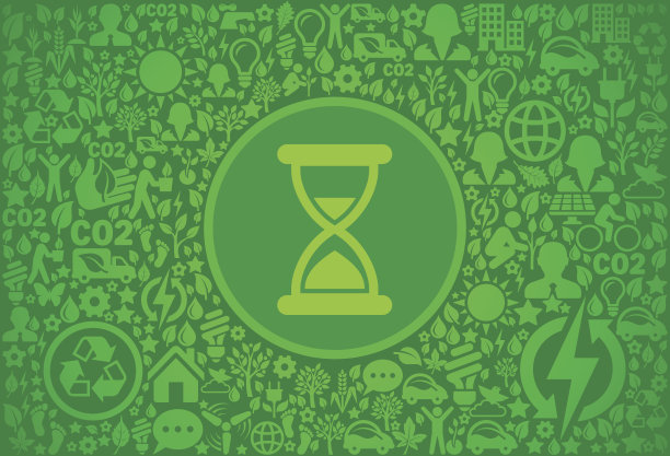 沙漏环境绿色矢量图标模式图片下载
