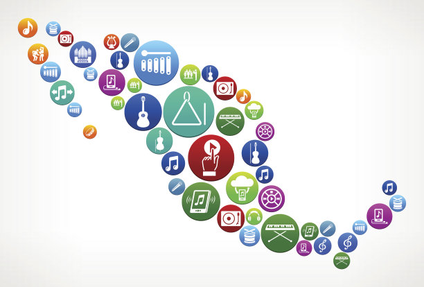 墨西哥度假音乐矢量按钮模式图片下载