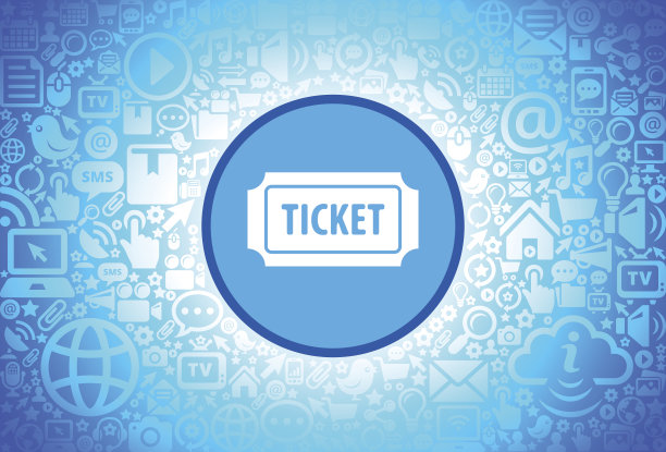 入场券图标上的互联网技术背景图片下载