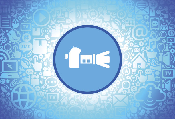 照片相机图标在互联网技术背景图片下载