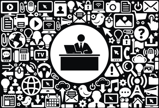 雇主图标黑白互联网技术背景图片下载