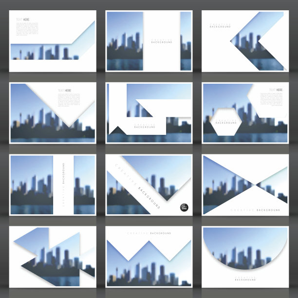 宣传册模板布局，封面设计，商业年度报告，传单，杂志图片下载
