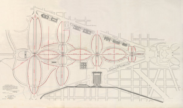 早期景观设计的城市和首都华盛顿特区，美国，古董美国照片，1900图片下载