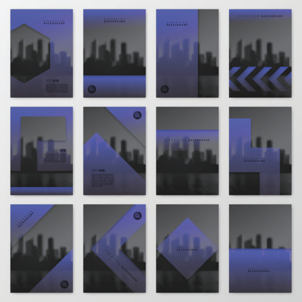 宣传册模板布局，封面设计，商业年度报告，传单，杂志图片下载