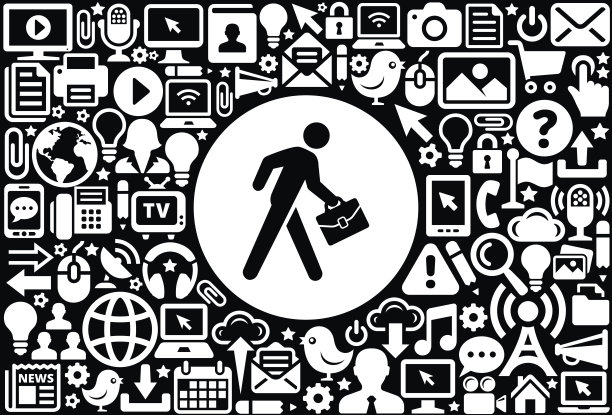 黑白互联网技术背景图片下载