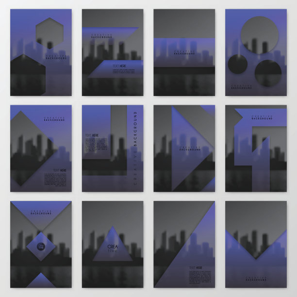 宣传册模板布局，封面设计，商业年度报告，传单，杂志图片下载