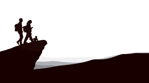 户外家庭远足背景-山口图片下载