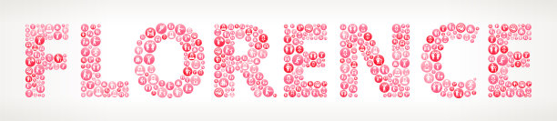 佛罗伦萨妇女权利和女孩权力矢量按钮图片下载