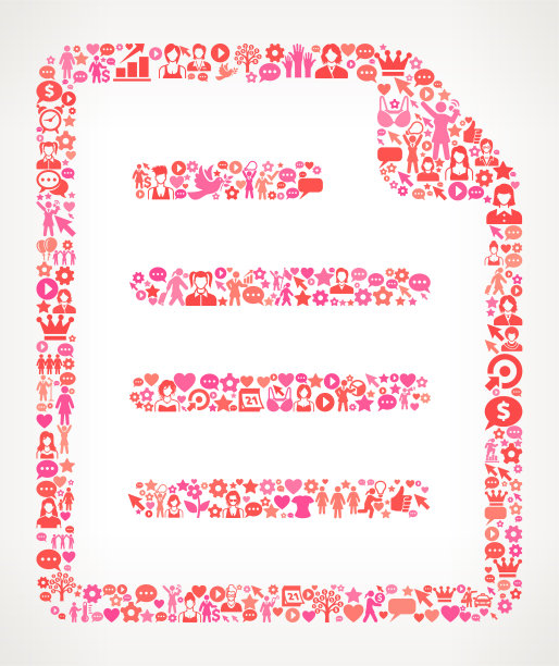 记录妇女权利和女孩权力的图标模式图片下载