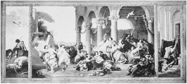 古董绘画照片:杜布菲的浪子回头图片下载