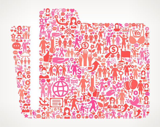 文件夹妇女权利和女性赋权图标模式图片下载