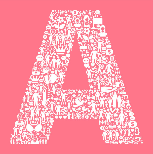 字母A妇女权利矢量图标模式图片下载