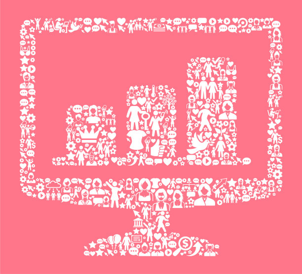 监控图表妇女权利和女孩权力图标模式图片下载