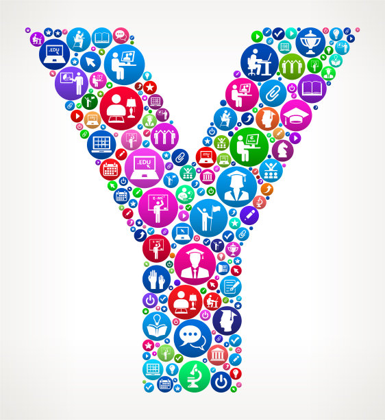 字母Y学院和高等学习矢量图标模式图片下载