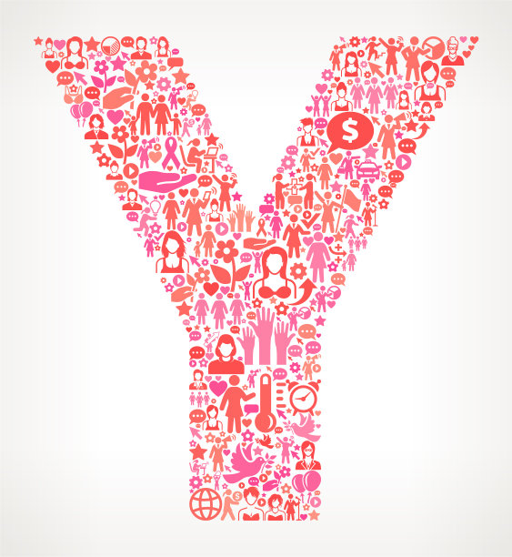 字母Y妇女权利矢量图标模式图片下载