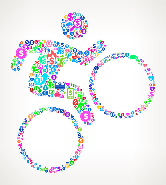 自行车钱矢量图标模式图片下载