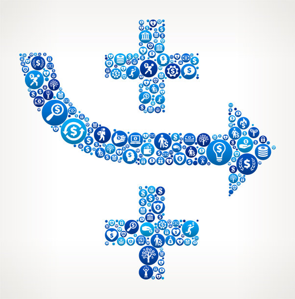 游戏计划金钱蓝色图标图案背景图片下载