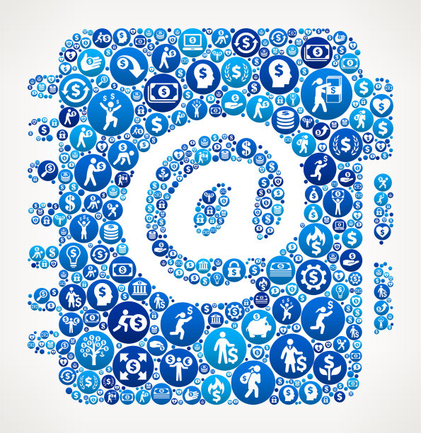 电子邮件联系金钱蓝色图标模式背景图片下载