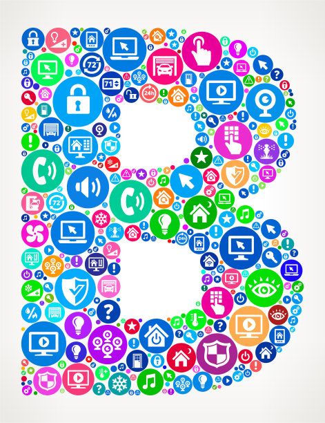 字母B People家庭自动化技术图标背景图片下载