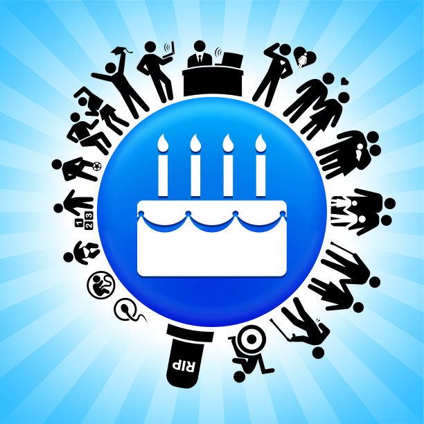 生日蛋糕生命周期阶段的生活背景图片下载