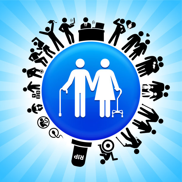 老年夫妇生命周期阶段的生活背景图片下载