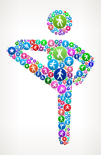 男人在运动健身图标模式背景图片下载