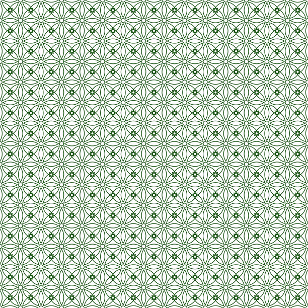 无缝背景模式-绿色壁纸-矢量插图图片下载