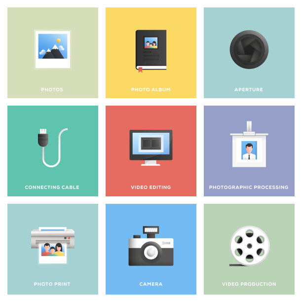摄影图标套装图片下载
