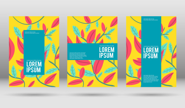 花卉矢量封面设计模板图片下载