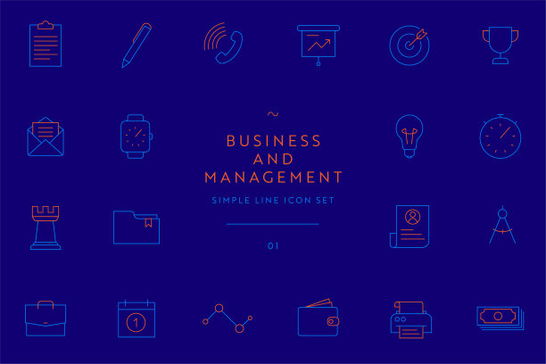 简单的业务线图标集图片下载