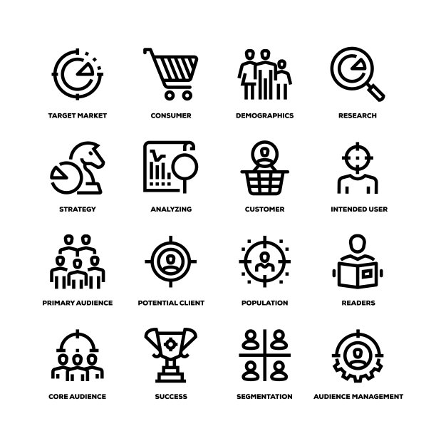 目标受众线图标图片下载