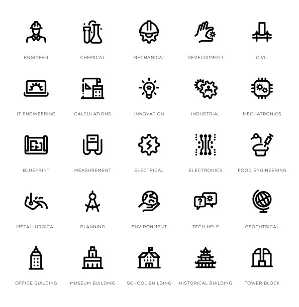 工程线路图标集图片下载