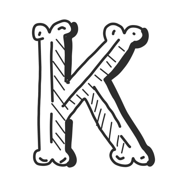 手写大写字母轮廓斜角3D字母设计图片下载