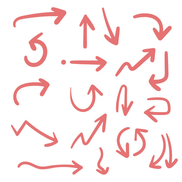 手绘箭头符号图片下载