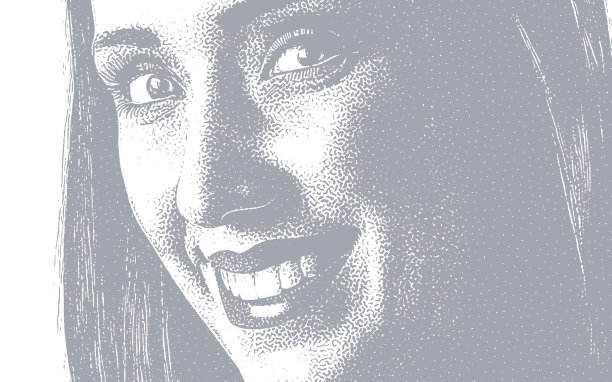 一个年轻女子微笑的特写图片下载