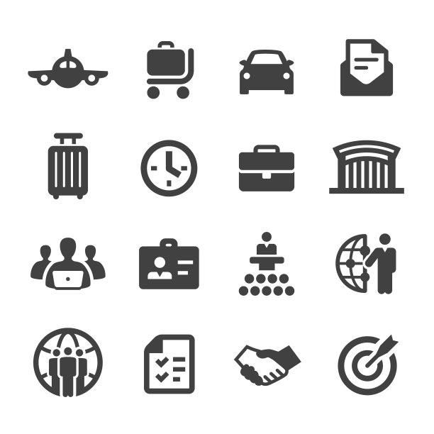 商务旅行图标集-极致系列图片下载